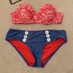Target bathing suit set both size large never worn